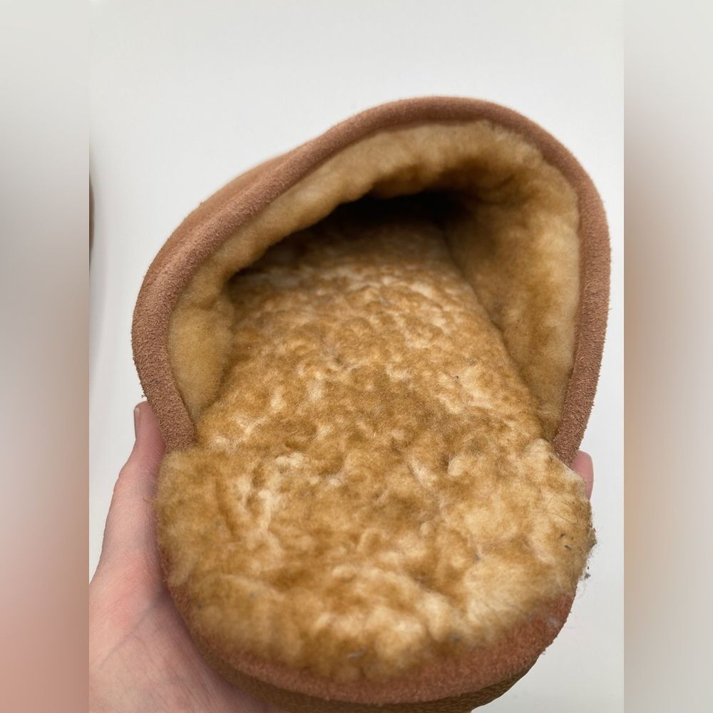 RJ’s Fuzzies Indoor Lined Slippers Men’s Size XL Chestnut Comfy EUC Slip On - Picture 7 of 8